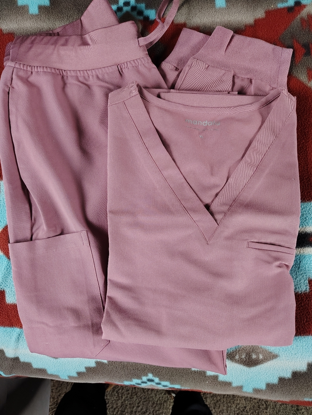Mandala Mauve Scrub Set